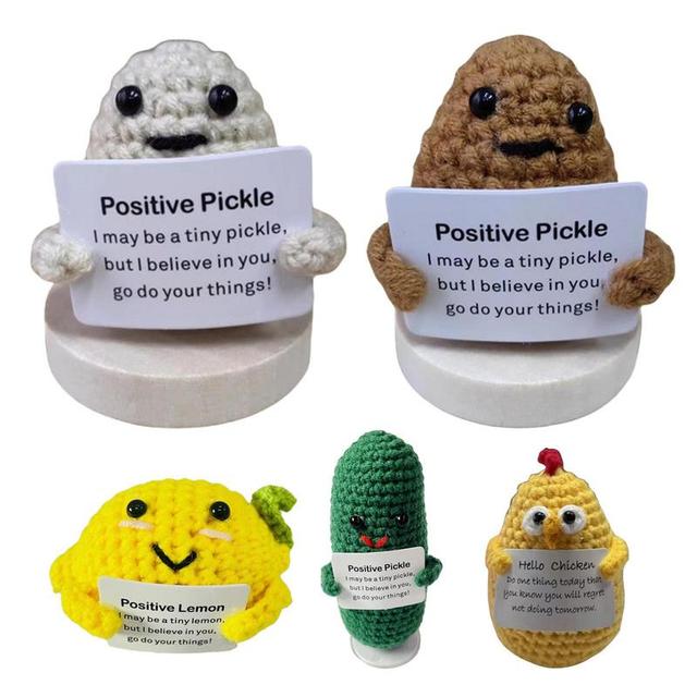 Positive Potato Good Luck Gifts, Mini Knitted Potato Doll With Positive  Card Handmade Plush Xmas New Year 2024 Gift Decoration - AliExpress